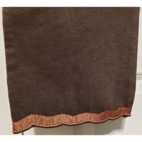 BrazilRoxx Embellished Embroidered Jeans BR 38/US 2 Brown Orange - NEW With Tags